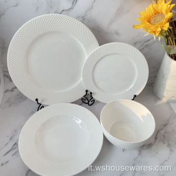 Set di cena ceramica personalizzata set glassa stoviglie in gres